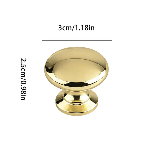 Kickstart Your Remodel With Solid Vintage Unlacquered Brass Dome Cabinet Knobs, 3cm diameter, ideal for kitchens or bathrooms.