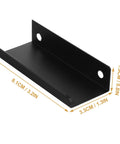 80mm Matte Black Aluminum Finger Pull Drawer Handle No Drill Hidden Cabinet Pull for Kitchen Closet Doors and Drawers