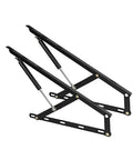 Heavy Pneumatic Bed Lift Mechanism With Spring Strut Hinge For Sofa Storage And Space Saving, Diy Cabinet Hinges, black iron structure.