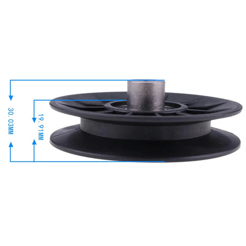 V Idler Pulley Set For John Deere X Series Beefed Up Replacement Kit side view with dimensions shown