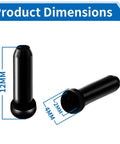 48Pcs Bike Cable End Crimps Set for MTB and Road Bike, alloy brake shifter caps with dimensions, black finish, product view