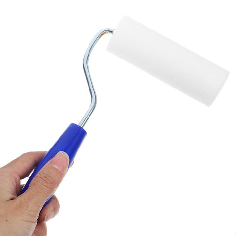 Heavy Duty Paint Roller Covers With Frame For Crisp Wall And Edge Painting Smooth Operator Handle Grip Easy Control Tool for DIY Projects, white roller.