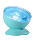 Ocean Wave Night Light Projector For Kids Room With Remote And Timer, 8 Light Modes, Built In Sound Machine, TF Card, Blue