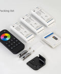 RGB RGBW LED Strip Kit With RF Remote Control, Four Zone Group Lighting, 2.4GHz Wireless, Includes RT9 And Three VP Controllers
