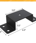 Beefy Trailer Stake Pocket Bracket Set For Flatbed Trucks Carbon Steel Rust Resistant Easy Install dimensions diagram
