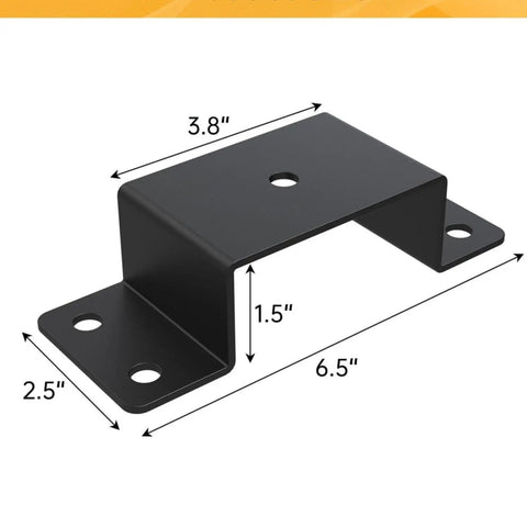Beefy Trailer Stake Pocket Bracket Set For Flatbed Trucks Carbon Steel Rust Resistant Easy Install dimensions diagram