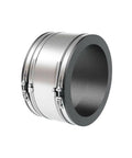 Six Inch Shielded Below Ground Sewer Pipe Coupling For Clay To Cast Iron Or Plastic Waste Lines Heavy Duty Stainless Steel Wrap