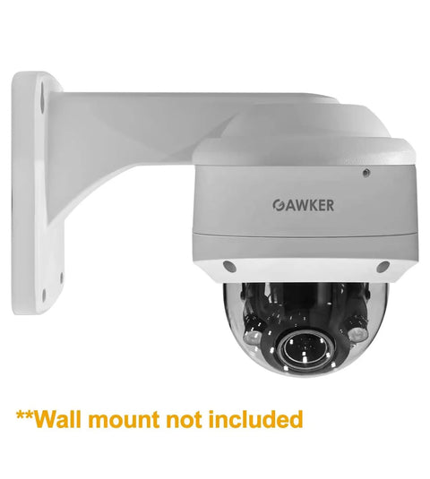 Dome Cam 1080P 4 in 1 HD TVI AHD CVI CVBS True Day Night IP66 Weatherproof mounted, varifocal lens visible, no wall mount.