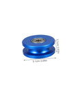 Aluminum U Groove Pulley Wheel With Heavy Duty Silent Roller And Double Bearings For Fitness Equipment And Home Gym Cable Systems For Durable Gym Pulley Wheel To Improve Smooth Quiet Workouts, blue 5.1cm pulley