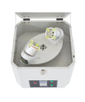 Top view of Automatic Solder Paste Mixer For SMT Tin Cream Mixing Dual 500g Capacity 1350 RPM with observation window open