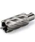 Annular cutter with cylindrical shank, 1-1/4 in diameter, 2 in cutting depth, HSS