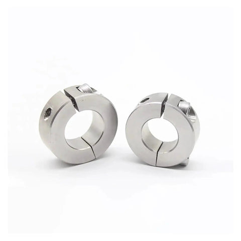 Tough 304 Stainless Steel Separable Fixed Ring Shaft Collar For Machinery Industrial Killer Wear Resistance And Solid Positioning Stops Acting As Spacers For Precision Setup Ensuring Reliability Without Failing Under Stress 1 Piece, two-view