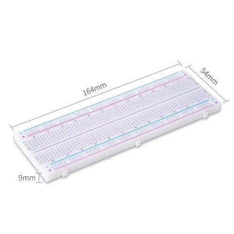 All In One Electronics Kit With UNO R3 Compatible Board Power Supply Module 480 Pcs Of Components 830 Tie Point Breadboard with dimensions