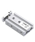 Dual Rod Pneumatic Air Cylinder With 6 To 32mm Bore And Double Axis Guide, Compact Motion Control Actuators For Precision Linear Positioning, Stroke 40mm, Non-Lubricated, High-Performance CXSM10, close-up view.