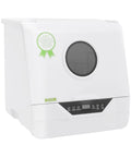 Ace Portable Countertop Dishwasher With Four Smart Wash Modes And Turbo 360 Spray, compact white unit displaying control panel.