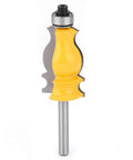 Top Shelf 6mm Shank Trimming Cutter YG6 Alloy Router Bit for wood lines and handrails, featuring a yellow handle and steel body.
