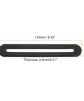 Heavy Duty Stainless Steel Flat Mending Plates With Single Slots Rock Solid Straight Brace Brackets, 110mm x 19mm, black