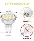 Smooth Dimming Daylight LED Bulbs GU10 Base 5000K 4W 450LM 120 Degree Flood For Track Lighting Halogen Replacement Energy Saving