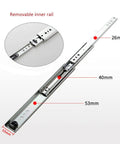 Beefy Ball Bearing Drawer Slides Heavy Duty Full Extension Side Mount Telescopic Runners Track 3 Section 44In Pair details