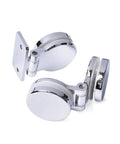 Heavy Duty Zinc Hinges For Frameless Glass Shower Screens With Mortise Decorative Covers Round Chrome Finish 90 And 180 Degree Door Hardware