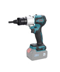 Heavy Duty Brushless Electric Rivet Gun With Kickass Motor Power And Dead Simple Operation For Aluminum Steel Rivets M3 To M10 Set, side view.