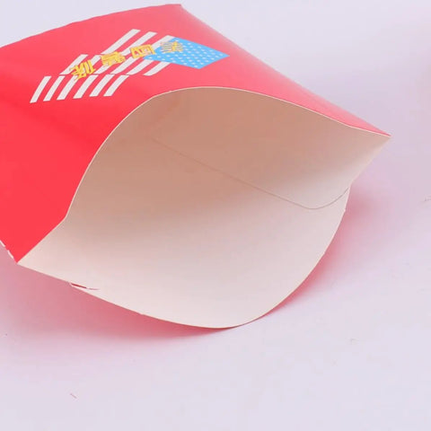 Disposable Paper Snack Boxes 100 Pack For Chips And Sweets Portable Food Packaging Containers, red box open view