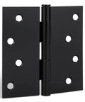 Matte Black Door Hinges 3 Pack With Clean Square Corners Built Tough For Daily Wear Fits Any Interior Or Exterior Door Opening Delivers Hassle Free Installation Using The Exact Match Screws Right Out Of The Wrapper - 4 inch square design.