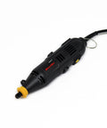40-Piece Rotary Tool Kit With Variable Speed 8,000 To 30,000 RPM, 120V Corded, handheld black rotary tool close-up