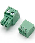 10 Pack 3.81mm Pitch 2 Pin PCB Screw Terminal Block Connector Plug KF2EDGK Green 300V 8A Wiring Range 28 To 16 AWG Durable