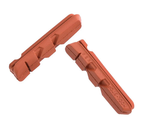 Road Bike Brake Pads Salmon Compound For All Weather Braking Power, Dura Ace Ultegra Compatible Refills, Pro Grade Pad Replacements