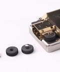 Heavy Duty 5 Piece Lighter Repair Kit With Dual Steel Wheels Knockout Rivet Removal And Flange Setting Punches, parts displayed.