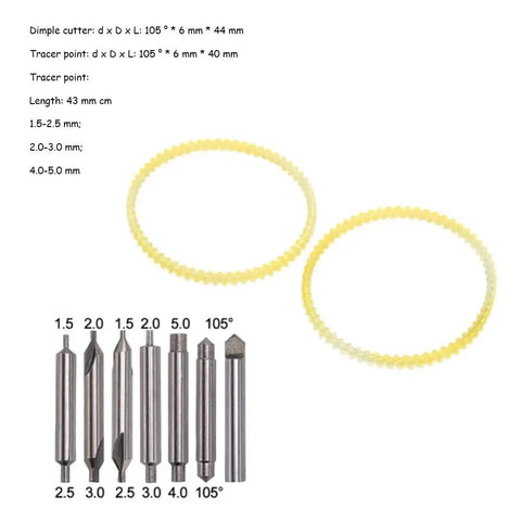 Premium Key Cutting Machine Drill Bits Cutter Set For 368A 339C Locksmith Tools High Speed Steel HSS Aluminum Vertical Key Machine Sharp End Mill 44 5 Mm Hardcore Build Top Shelf Gear That Crushes Workloads Fast For Real. HSS cutter bits set with 105° dimple and tracer point sizes
