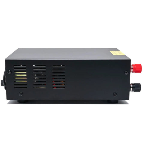 Side view of Beefy 13.8V 30A DC Power Supply For Radios With Cigarette Plug Regulated Switching Unit Delivers Stable Output And Quiet Operation