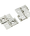 Heavy Duty Four Pack Double Acting Screen Hinges Featuring Smooth Three Sixty Degree Rotation Rust Resistant Nickel Finished Iron Frame With Included Mounting Hardware For Furniture Repair And Diy Upgrades Zero Hassle Install