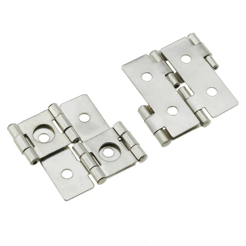 Heavy Duty Four Pack Double Acting Screen Hinges Featuring Smooth Three Sixty Degree Rotation Rust Resistant Nickel Finished Iron Frame With Included Mounting Hardware For Furniture Repair And Diy Upgrades Zero Hassle Install