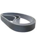 Heavy Duty Rubber Conveyor Belt With Five Ribs Built To Last And Tough As Nails Compatible With PJ262 PJ267 PJ270 PJ272 PJ280 PJ296 PJ300 PJ302 PJ305 PJ307 307mm Stability Compact Design Pro Grade Quality For Industrial Conveyors. Gray 5-rib rubber belt
