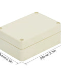 Waterproof Dustproof IP65 ABS Plastic Junction Box Enclosure For Electrical Projects Universal Pale Gray 3.3 X 2.3 X 1.3 Inches Durable Housing