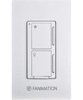 Ceiling Fan Wall Control With Three Speed Settings And Dimmable Light On Off Rocker Switch White Finish Hardwired
