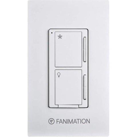Ceiling Fan Wall Control With Three Speed Settings And Dimmable Light On Off Rocker Switch White Finish Hardwired Compatibility