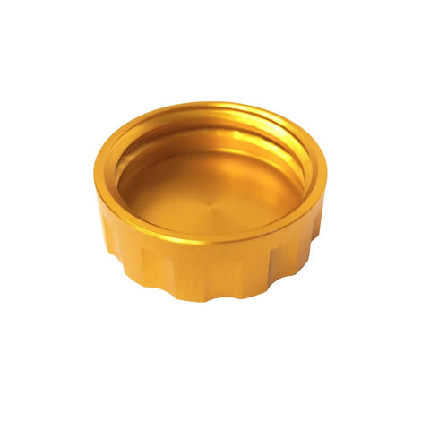 Gold anodized Rear Brake Fluid Reservoir Cap With CNC Aluminum Alloy Body Dope Look Gold Finish Oil Cap Cylinder Cover universal fit