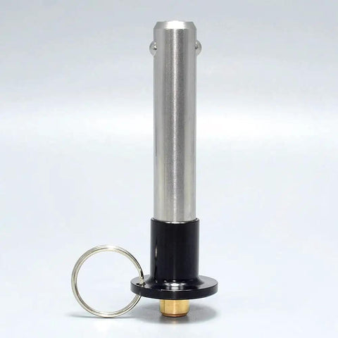 Badass Marine Grade Stainless Steel Ball Lock Quick Release Pin with smooth button push, 10mm shaft, 304 steel, for precision setups.