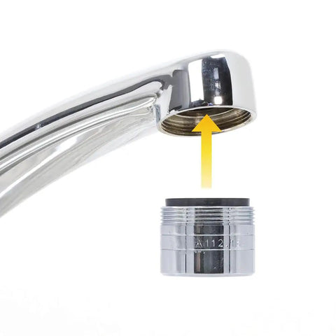 Installation of Dual Thread Water Saving 1.5 GPM Aerator In Chrome Fits 15/16 Inch 27M Or 55/64 Inch 27F