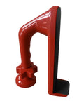 Red Aluminum Alloy Portable Door Stopper With Diamond Anti Slip Base For Travel And Apartment Living Easy To Use Security Device