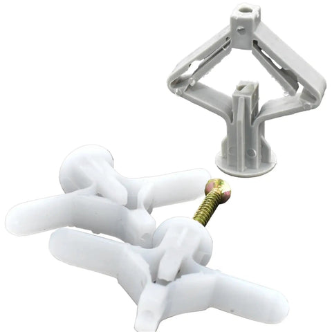 Heavy Duty Self Drilling Anchor Screws Set 20 40 60 80 Pcs Plastic Expansion Drywall Anchors for Quick Shelf Mounts and Wall Installations