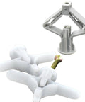 Heavy Duty Drywall Anchor Kit With Self Drilling Screws, No Pre Drill Required, yellow zinc-plated carbon steel anchors and screw