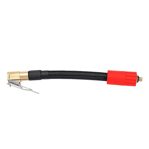 Heavy Duty Tire Inflator Extension Hose With M Six Quick Connect Air Chuck Reaching Recessed Valve Stems Easily On Cars Trucks And Motorcycles 16cm black braided hose with brass air chuck and red M6 thread