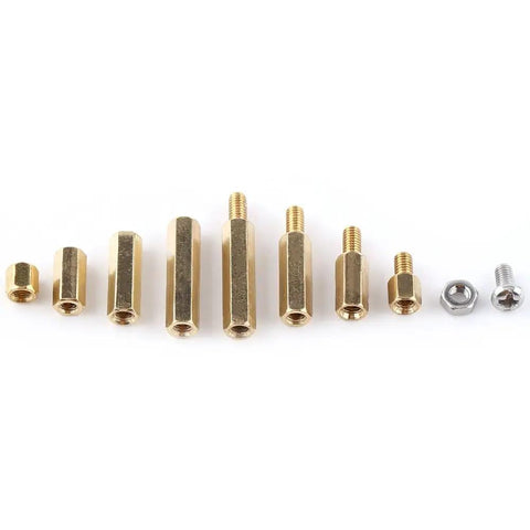 Brass M2 M3 Standoff Assortment Kit For DIY Friendly Motherboard PCB Spacers And Circuit Board Hardware With Female To Female And Female To Male Standoffs Screws Nuts And Spacers, brass hex standoffs and screw