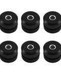Top Shelf Heavy Duty Vibration Mount Isolator A03K Compatible With TK SB 100 110 190 Drop Right In Replacement For 91 7709 917709 6 Piece No Vibe Upgrade Kit - black rubber vibration mounts in a set of six.