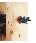 Daredevil Extended Length Spade Bit Five Eighths Inch By Sixteen Inch With Full Cone Tip drilling clean hole in wood