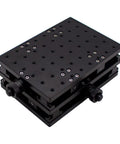 Premium Manual 2D Precision Slide Table Delivering Hella Smooth XY Axis Positioning For Laser Marking And Engraving Projects featuring adjustable knobs.